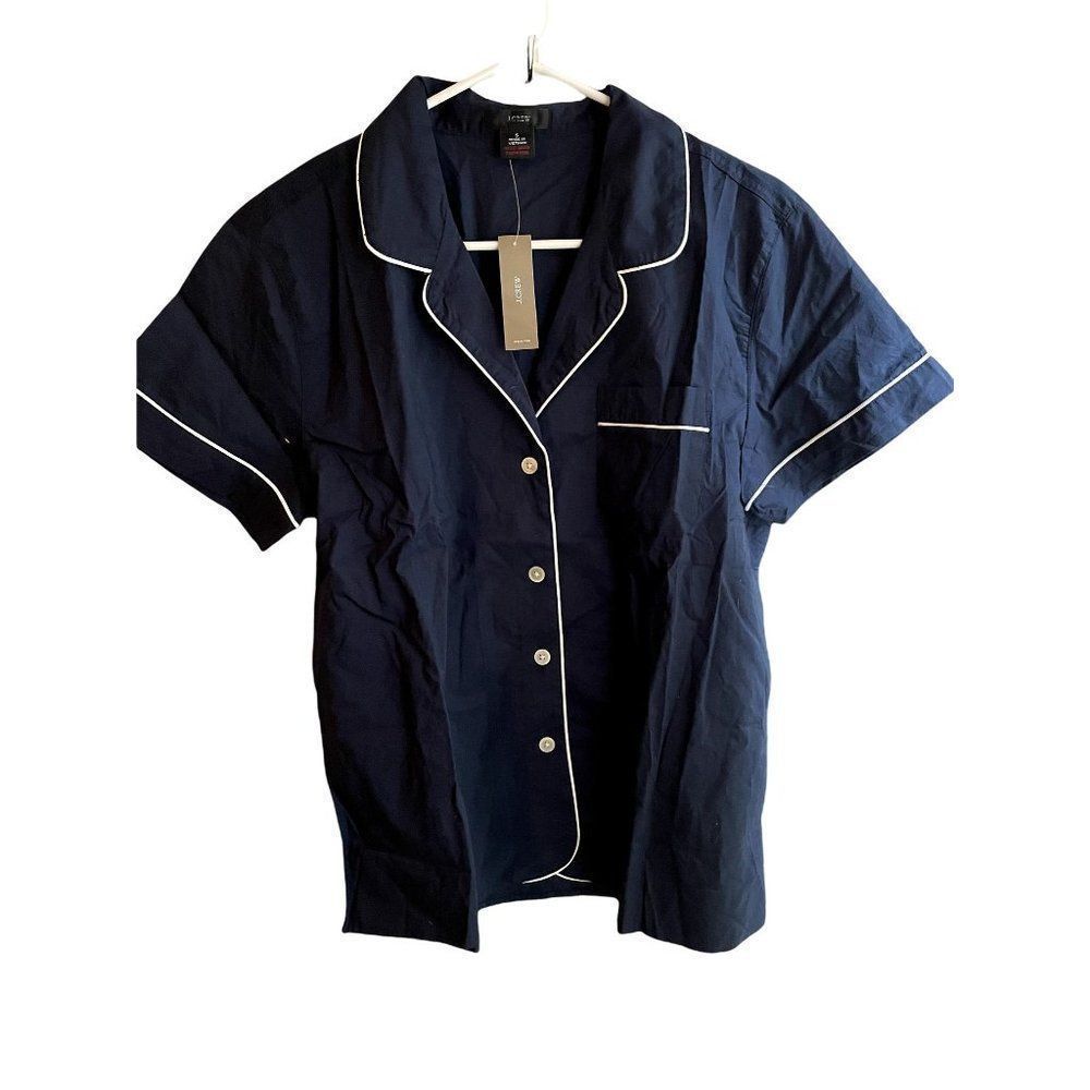 J. Crew Women's End-on-end Cotton Short-sleeve Pajama Top